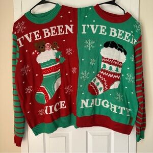Typsy Elves Double Ugly Christmas Holiday Sweater